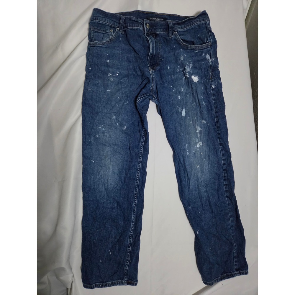 Calvin Klein CKJ Jeans Mens Blue Medium Straight Mid Straight FAIR